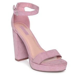 Forever 21 velvet pink heels.